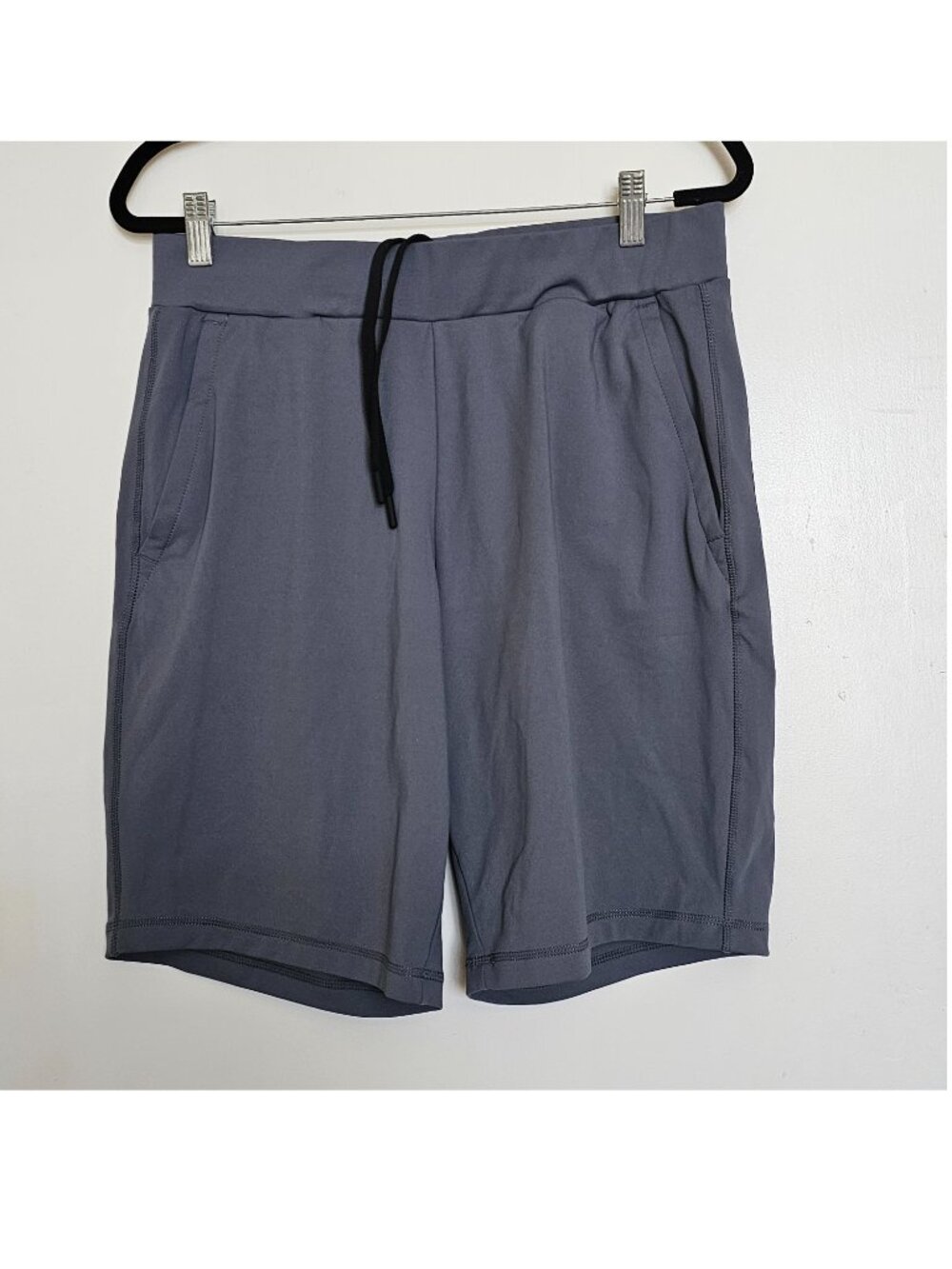 32 Degrees Athletic Drawstring Shorts, M, Light Grey